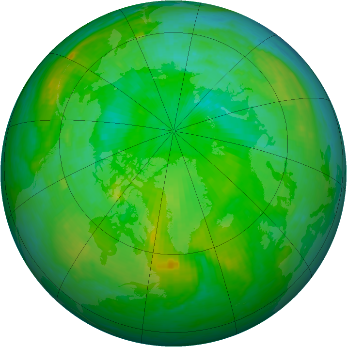 Arctic ozone map for 17 July 1994